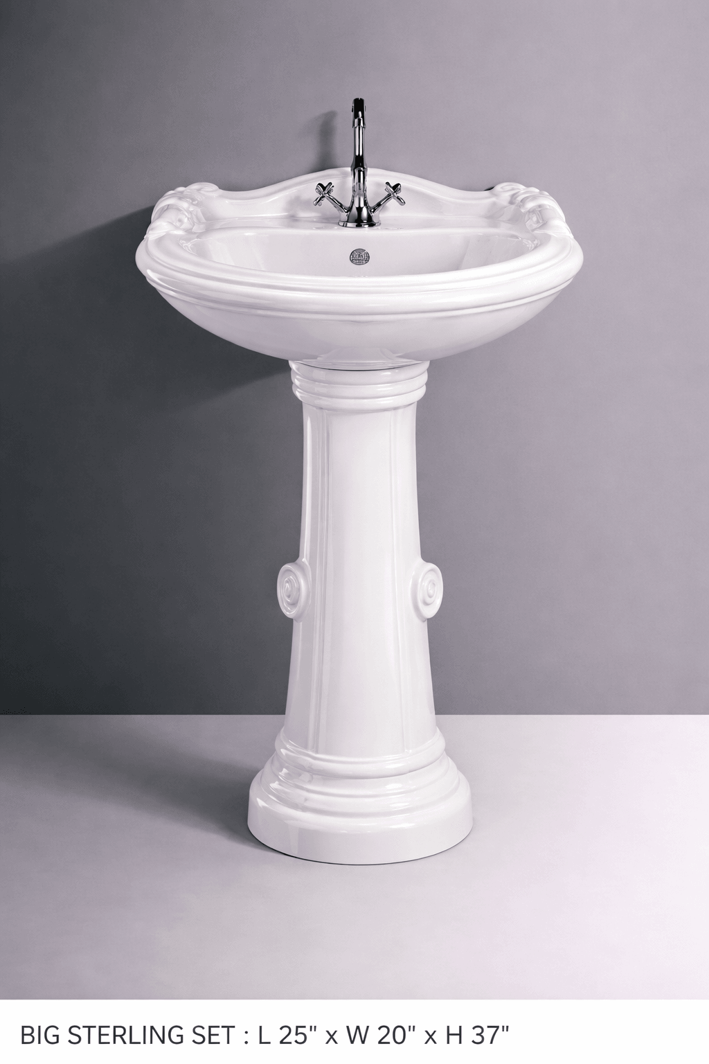 Pedestal Wash Basin rendering view